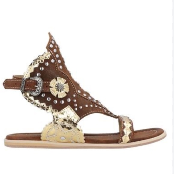 El Vaquero Maya Sandals - limited edition Mou/gold. Sz. 40 - Picture 7 of 16